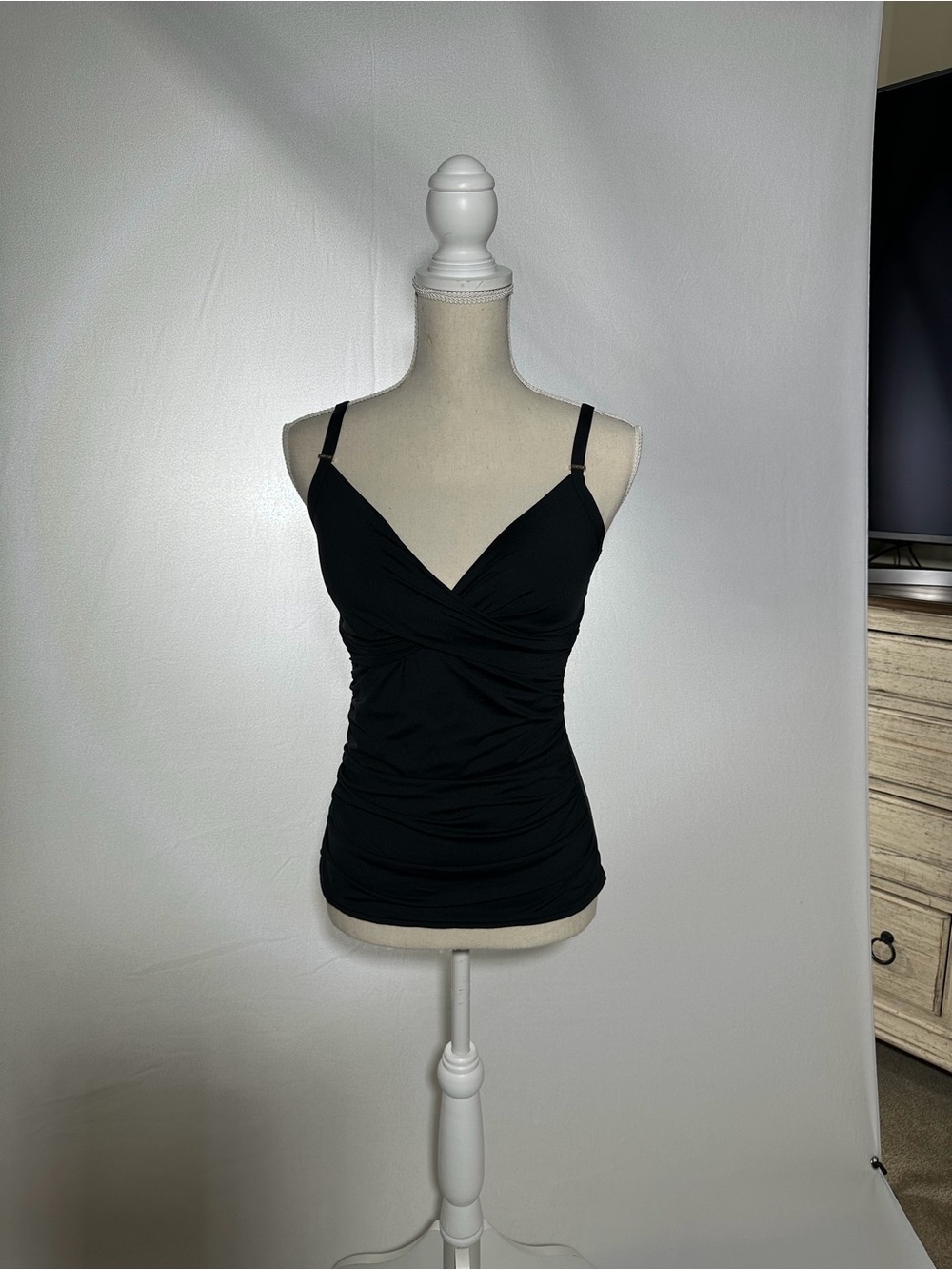 Calvin Klein Black Tankini Swim Top